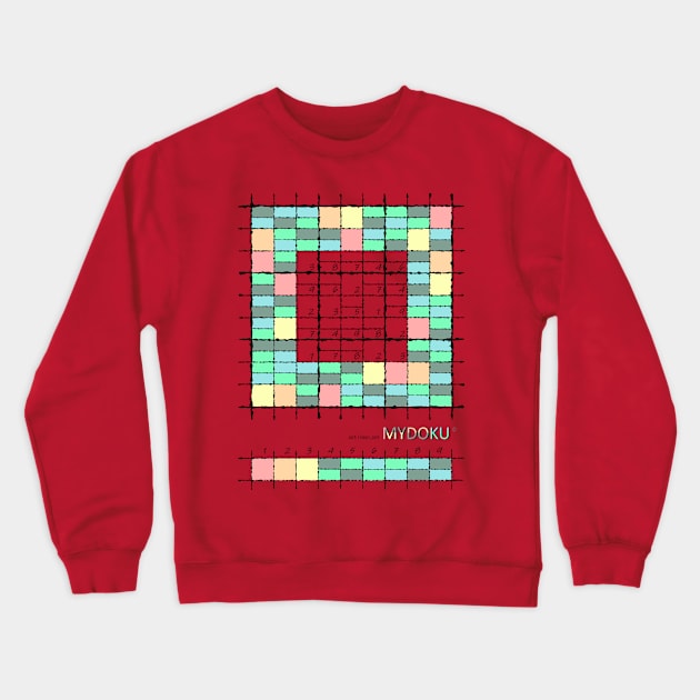 Mydoku_003_H001_003_F: Sudoku, Sudoku coloring, logic, logic puzzle, holiday puzzle, fun, away from screen Crewneck Sweatshirt by Mydoku